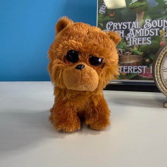 Ty Beanie Boo Barley Dog Plush 6” | EUC VelveTy Brown Puppy Stuffed Animal - Picture 1 of 5